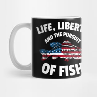 4th of July Fishing American Flag Pursuit of Fish Mug